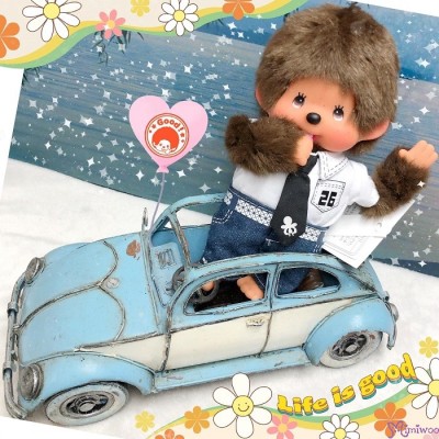 222700  Sekiguchi Monchhichi S Size Dressed Tie Shirt Jeans Boy ~ RARE